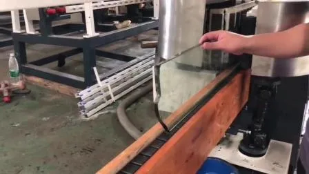 Ligne droite de verre automatique polissage meulage biseautage onglet traitement de crayon rond Machines de ligne de déligneuse
